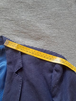 Americana Zara Man Lino Azul