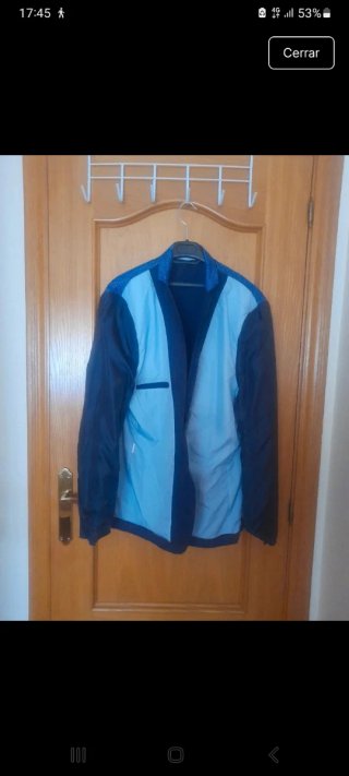 Americana Zara Man Lino Azul