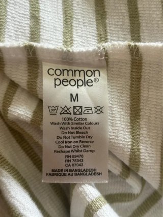 Camiseta Common People rayas verde/blanco Talla L