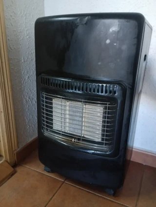 Estufa de gas portátil negra