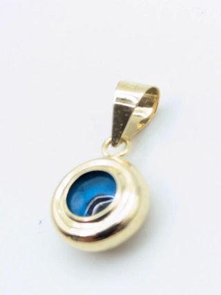Colgante Oro 14k Ojo Azul