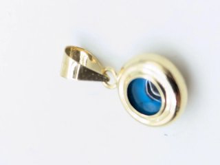 Colgante Oro 14k Ojo Azul