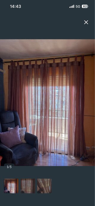 Cortinas marrones 2.40m