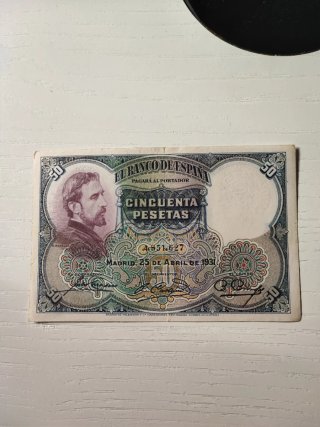 Billete 50 Pesetas Banco de España 1931