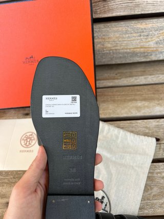Sandali Hermes Neri Tg 38 donna