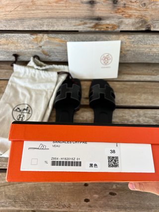 Sandali Hermes Neri Tg 38 donna