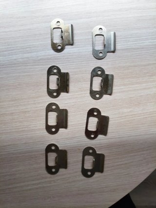8 Manivelas de Puerta Completas de color Plata