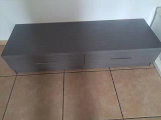 Mueble salón 2 cajones gris