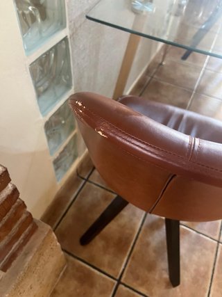 2 Sillas Comedor Piel Sintética Café