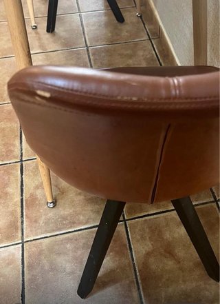 2 Sillas Comedor Piel Sintética Café
