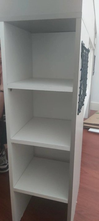 Mueble para lateral cama nido con estanterías