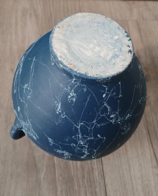 Vaso decorativo blu/bianco