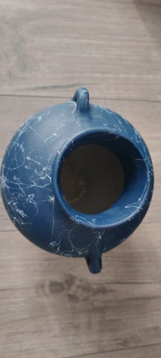 Vaso decorativo blu/bianco
