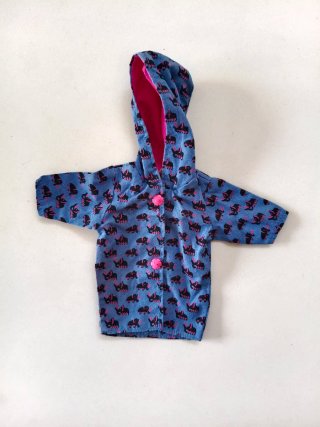 Sindy chaqueta, abrigo azul con capucha
