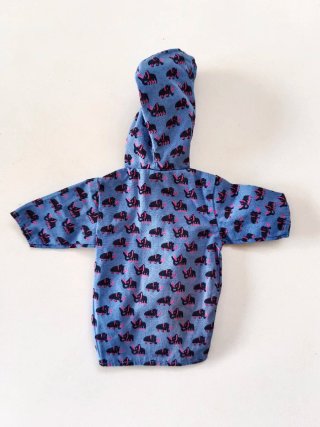 Sindy chaqueta, abrigo azul con capucha