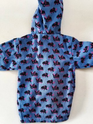 Sindy chaqueta, abrigo azul con capucha