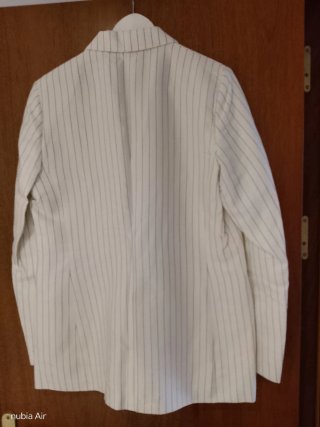 Blazer Massimo Dutti Rayas Blancas y Negras