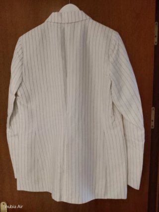 Blazer Massimo Dutti Rayas Blancas y Negras