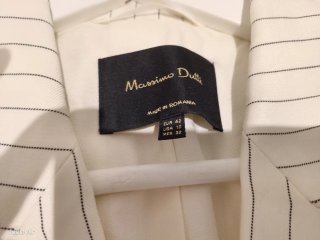 Blazer Massimo Dutti Rayas Blancas y Negras