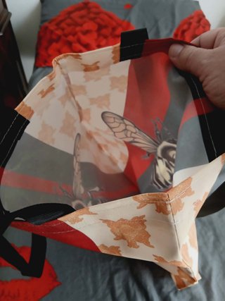 Borsa tote con stampa ape