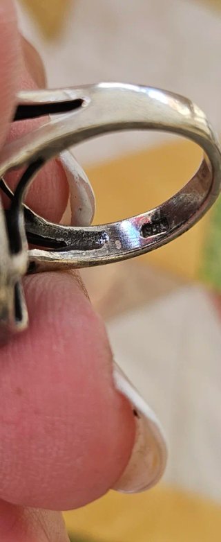 Anillo Plata y Granates Antiguo
