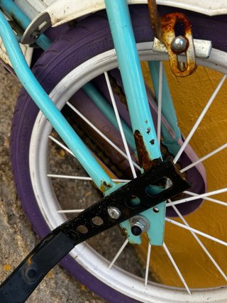 Bicicleta infantil niña azul y morado