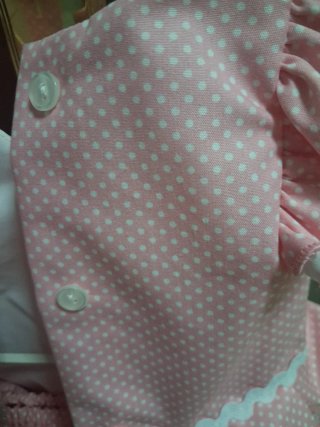 Vestido Gitana Bebé Rosa Lunares