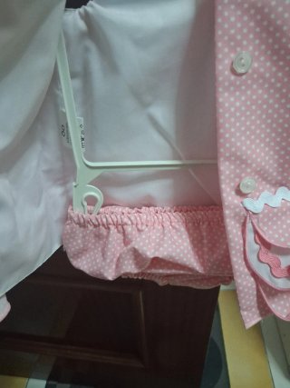 Vestido Gitana Bebé Rosa Lunares