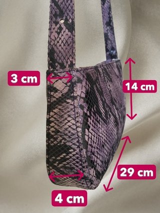 Bolso Tipo Baguette con Estampado de Serpiente
