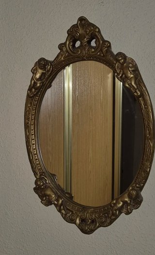 Conjunto de espejos de pared antiguos ovalados