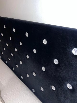 Cabecero Cama 135cm Terciopelo Negro