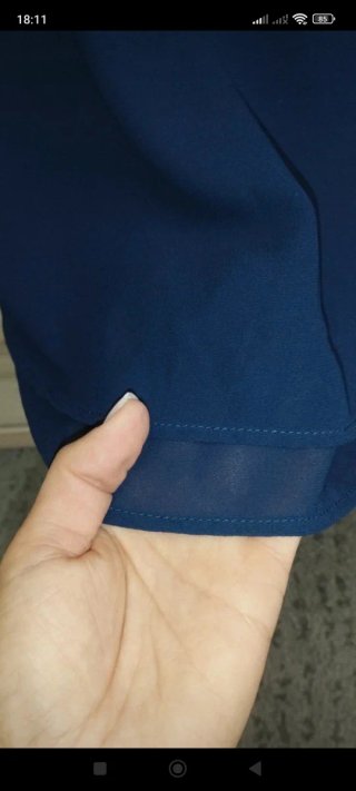 Blusa azul con pedrería S