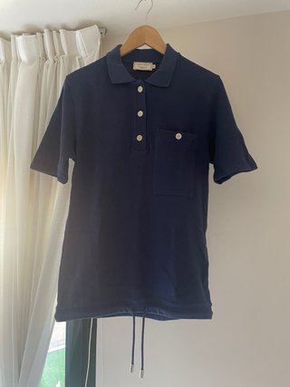Polo Maison Kitsuné azul