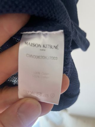 Polo Maison Kitsuné azul
