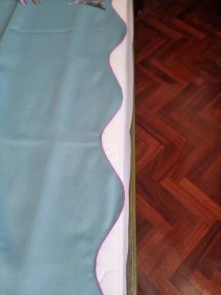 Colcha pintada a mano