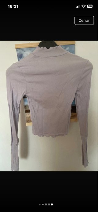 Jersey cuello alto morado