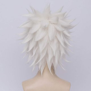 Peluca Cosplay Anime Blanca Corta Capas
