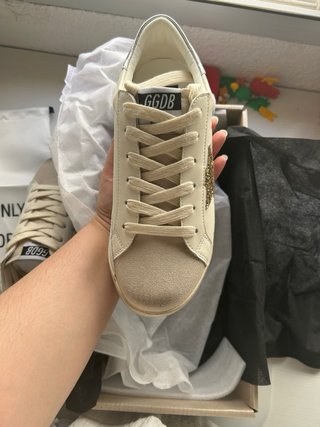 Zapatillas Golden Goose Beige y Dorado