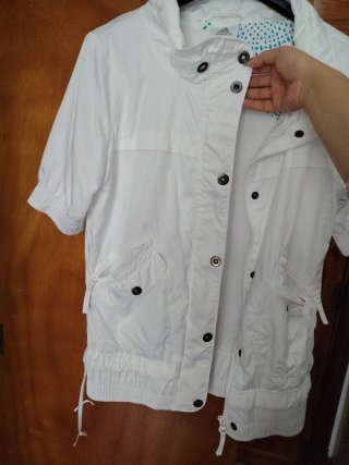 Chaleco Adidas Blanco Corto