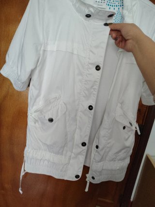 Chaleco Adidas Blanco Corto