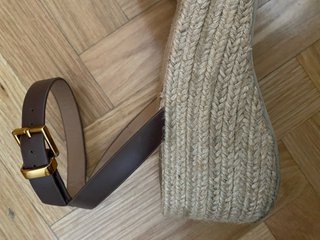 Sandalias ZARA cuña esparto piel