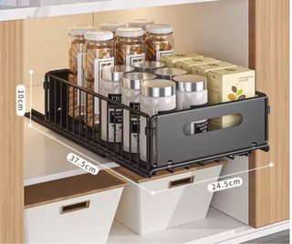 4 Cestini Metallici per Cucina/Armadio