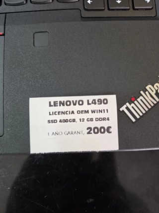 Portátil Lenovo L490 SSD 480GB, 12GB RAM