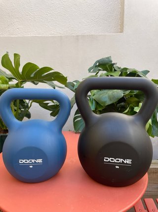2 Mancuernas Kettlebell DOONE 10 y 14 kg
