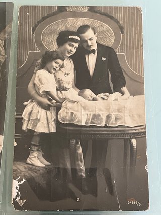 4 Postales Antiguas Fotos Familiares