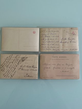 4 Postales Antiguas Fotos Familiares