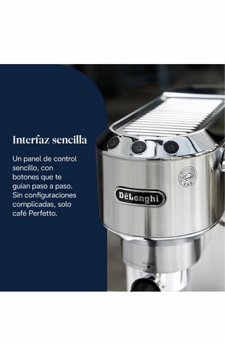 Macchina da caffè DeLonghi in acciaio inossidabile con pompa