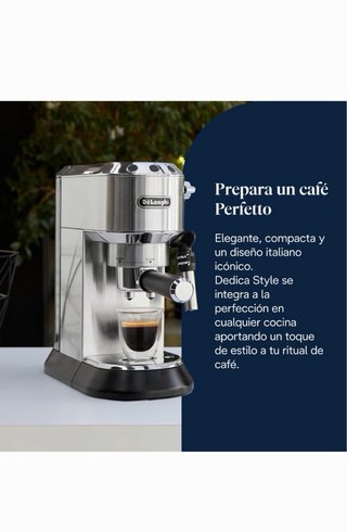 Macchina da caffè DeLonghi in acciaio inossidabile con pompa
