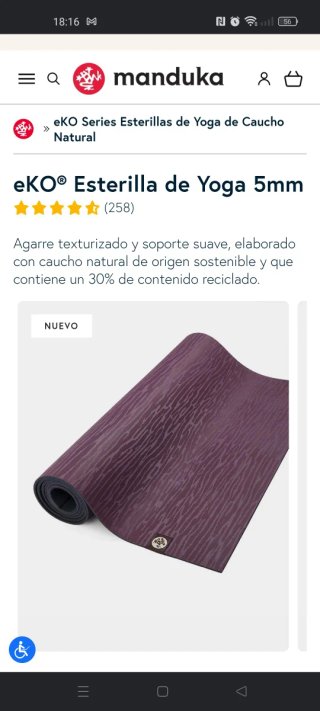 Esterilla Yoga Manduka Eko Caucho Natural
