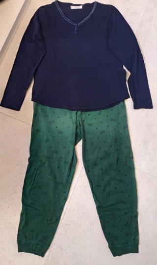 Pijama Women'secret azul y verde